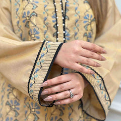 Solid Embroidered Co-ord - Taskeen