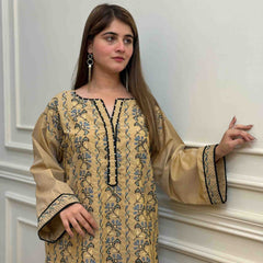 Solid Embroidered Co-ord - Taskeen