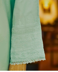 2 pcs solid embroidery- SABZ-SITARA