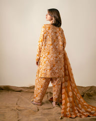 PRINTED ESSENTIAL 2PC CO-ORD - Burnt Ocher