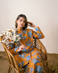 PRINTED ESSENTIAL 2PC CO-ORD - Saffron Yellow
