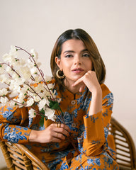 PRINTED ESSENTIAL 2PC CO-ORD - Saffron Yellow