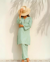 2 pcs solid embroidery- SABZ-SITARA