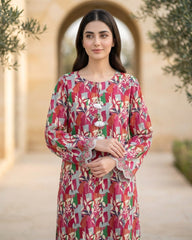 Ayla Studio Red Floral Printed 2 Piece Lawn Suit | APC251109