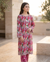 Ayla Studio Red Floral Printed 2 Piece Lawn Suit | APC251109