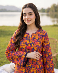 Violet Ember Floral Stitched 2 Piece Lawn Suit | APC251103