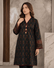 Black Printed Premium Lawn Kurti – One-Piece | A2226216FA