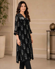Black & White Premium Lawn Two-Piece Suit | A1126116V