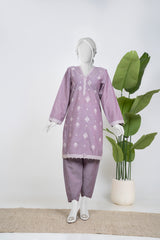Solid Embroidered | 2-Piece RTW | Lilac