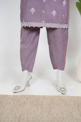 Solid Embroidered | 2-Piece RTW | Lilac
