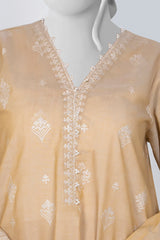 Solid Embroidered | 2-Piece RTW | Beige