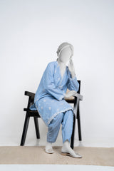 Solid Embroidered | 2-Piece RTW | Sky Blue