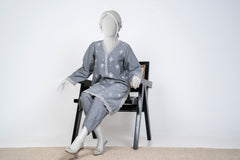 Solid Embroidered | 2-Piece RTW | Charcoal