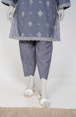 Solid Embroidered | 2-Piece RTW | Grey