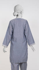 Solid Embroidered | 1-Piece RTW | Grey