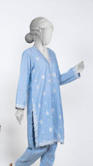 Solid Embroidered | 1-Piece RTW | Sky Blue