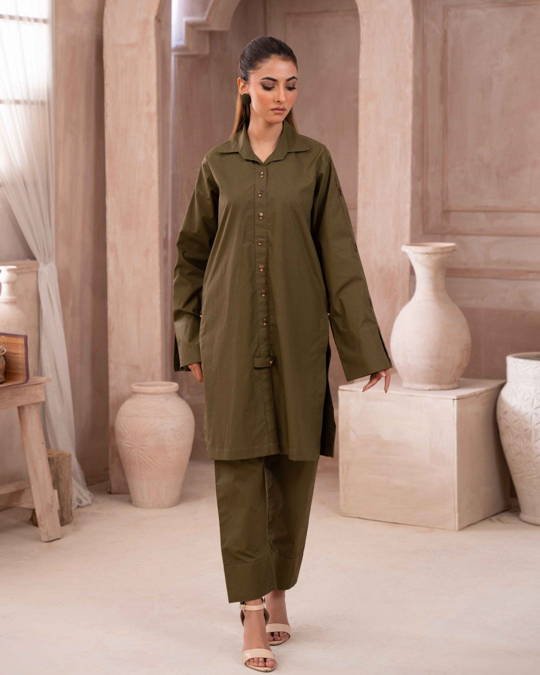 SOLID ESSENTIAL  CO-ORD - Olive