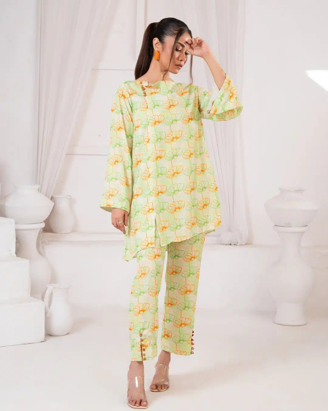 PRINTED ESSENTIAL CO-ORD - Spring Orchid