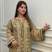 Solid Embroidered Co-ord - Taskeen