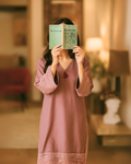 2-Piece Solid Embroidered Dress – Shabnam