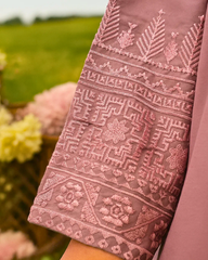 2-Piece Solid Embroidered Dress – Shabnam