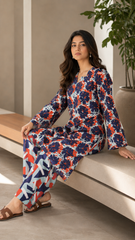 Abstract Floral Lawn Suit | Premium 2-Piece Unstitched Summer Collection