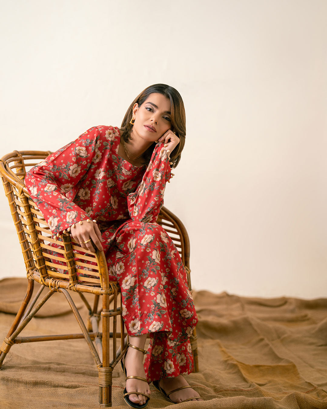 PRINTED ESSENTIAL 2PC CO-ORD - Golden Spice