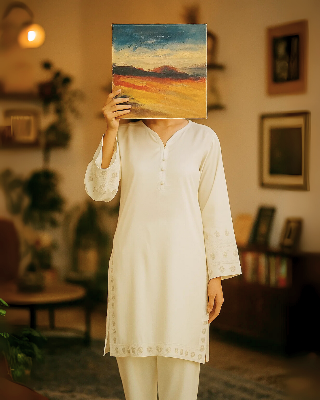 2 pcs solid embroidery- CHANDNI