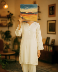 2 pcs solid embroidery- CHANDNI