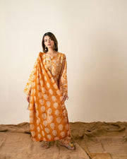 PRINTED ESSENTIAL 2PC CO-ORD - Burnt Ocher