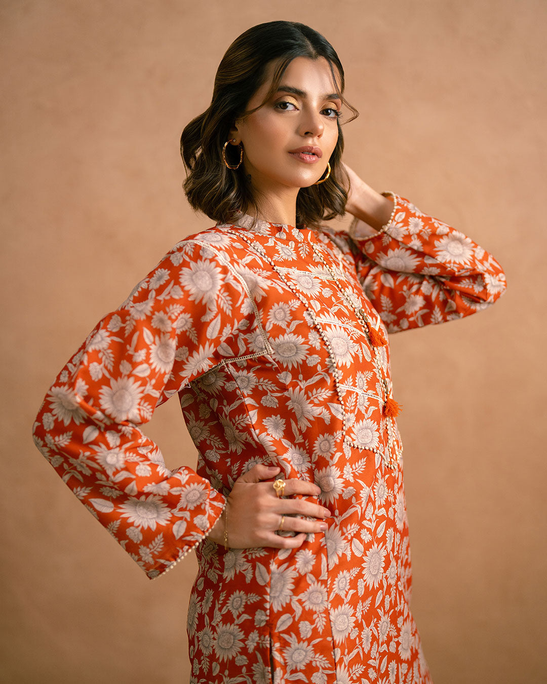 PRINTED ESSENTIAL 2PC CO-ORD - Sun Flower