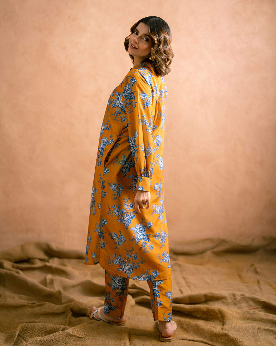 PRINTED ESSENTIAL 2PC CO-ORD - Saffron Mix
