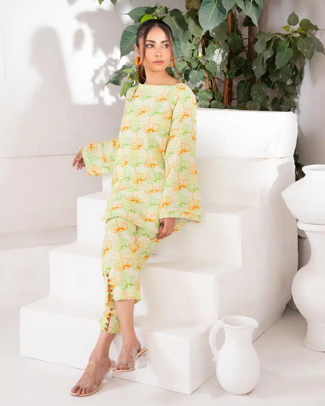 PRINTED ESSENTIAL CO-ORD - Spring Orchid