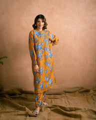 PRINTED ESSENTIAL 2PC CO-ORD - Saffron Mix