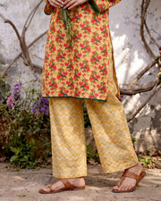 Yellow Floral Printed 2 Piece Lawn Suit | APC251102
