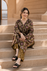 Geometric Printed Lawn Suit | Premium 2-Piece Unstitched Summer Collection