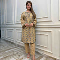 Solid Embroidered Co-ord - Taskeen