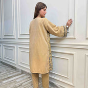 Solid Embroidered Co-ord - Taskeen