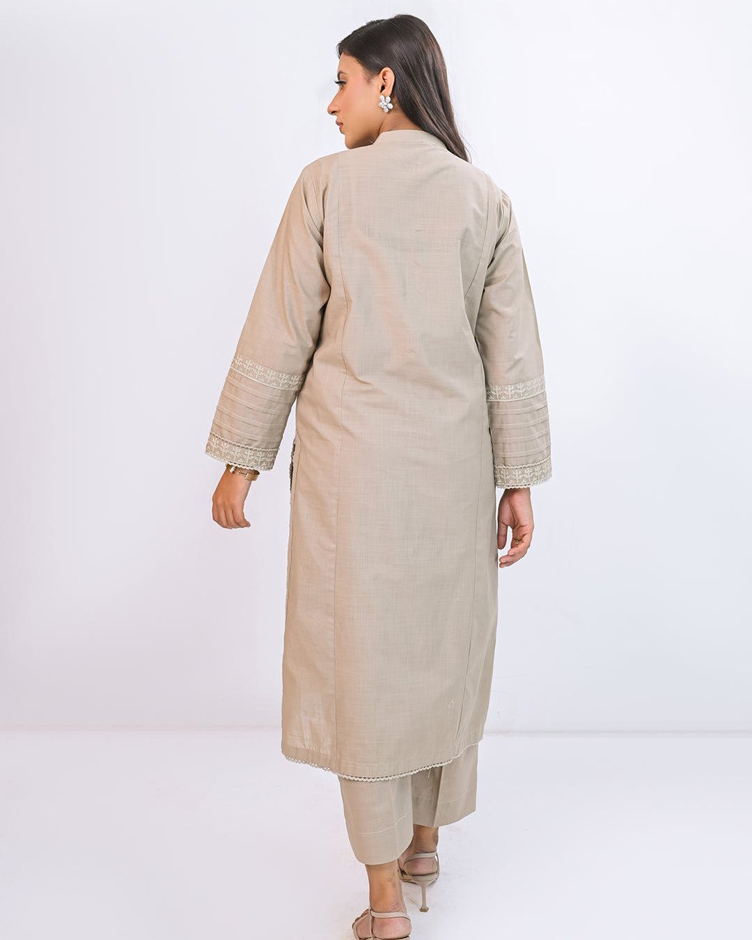 Solid Embroidered Co-ord -Arzoo