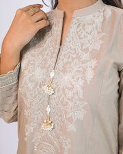 Solid Embroidered Co-ord -Arzoo