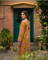 Mustard Rose Garden Stitched 2 Piece Lawn Suit | APC251106