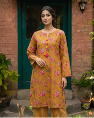 Mustard Rose Garden Stitched 2 Piece Lawn Suit | APC251106