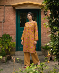 Mustard Rose Garden Stitched 2 Piece Lawn Suit | APC251106