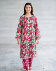 Ayla Studio Red Floral Printed 2 Piece Lawn Suit | APC251109