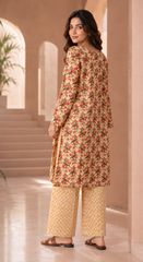 Floral Printed Lawn Suit | Premium 2-Piece Unstitched Summer Collection