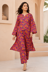 Vibrant Floral Lawn Suit | Premium 2-Piece Unstitched Summer Collection