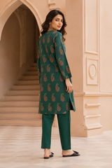 Emerald Paisley Lawn Suit | Premium 2-Piece Unstitched Summer Collection