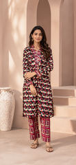 Geometric Printed Lawn Suit | Premium 2-Piece Unstitched Summer Collection