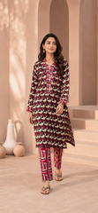 Geometric Printed Lawn Suit | Premium 2-Piece Unstitched Summer Collection