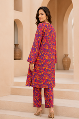Vibrant Floral Lawn Suit | Premium 2-Piece Unstitched Summer Collection
